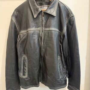 STS Ranchwear Men's Gray Leather Jacket